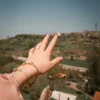 צמיד חבל משולב אבנים